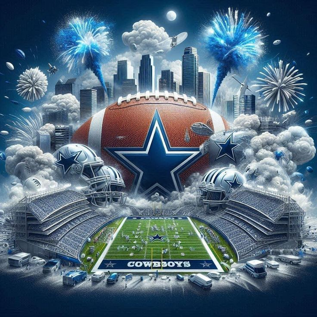 NFL Dallas Cowboys Sport City - Round Drill Diamond Painting - 40*40CM