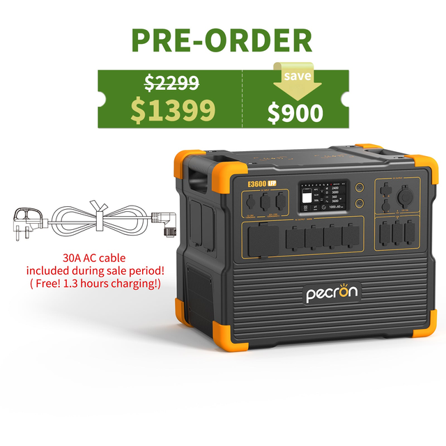 PECRON E3600LFP Portable Power Station 3600W 3072Wh PRE-ORDER