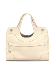 FURLA 100% Leather Solid Ivory Tan Leather Shoulder Bag One size