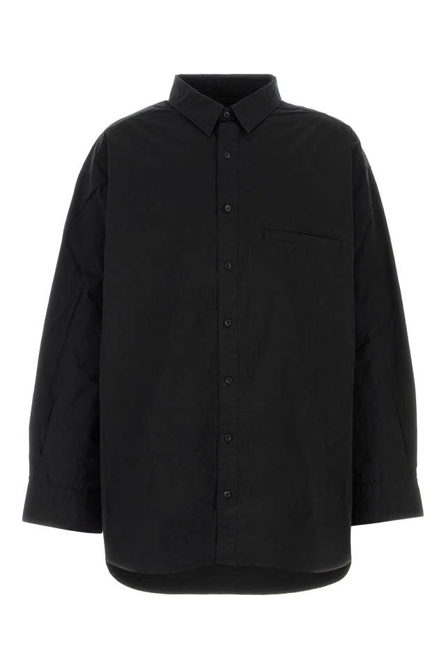 Black poplin Giant oversize shirt