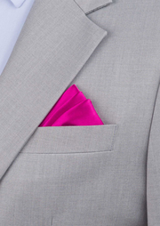 Silk Satin Magenta Pocket Square