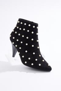 Cato Fashions | Cato Wide Width Pearl Cone Heel Booties
