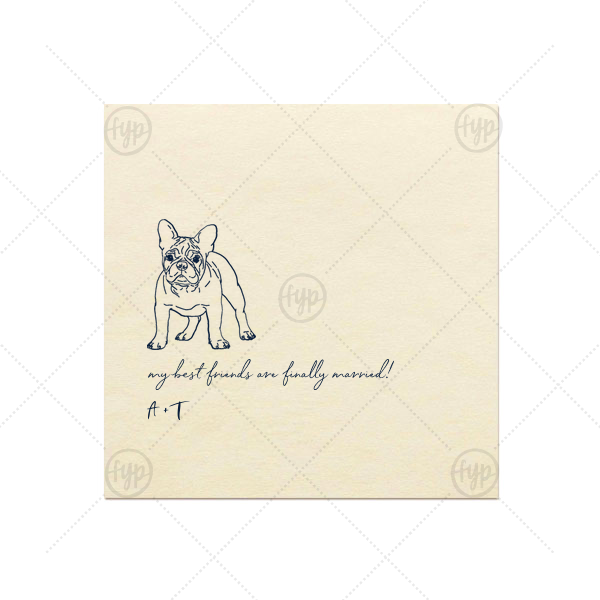 French Bulldog My BFFs Are Married Napkin