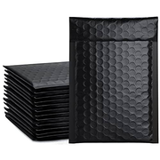 4x8 Bubble Mailer Padded Envelope  #000 | Usable Size 4x7"| Black