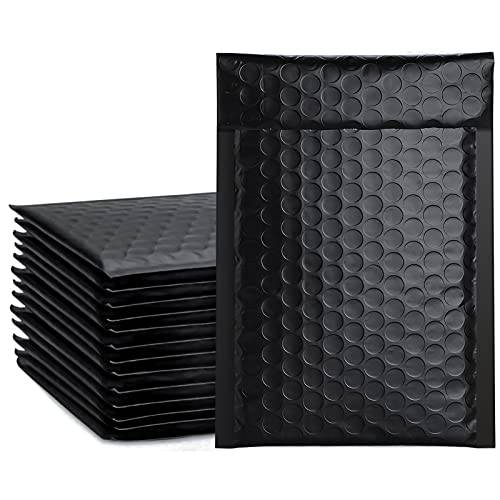 4x8 Bubble Mailer Padded Envelope #000 | Usable Size 4x7"| Black