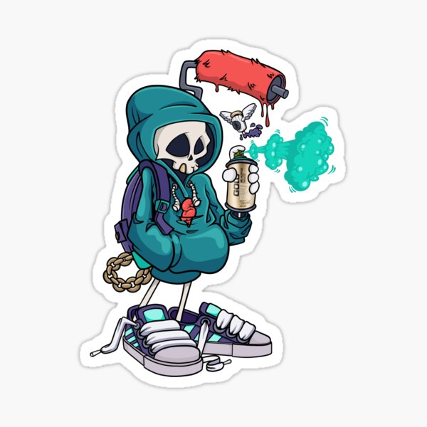 Synr Skull Bomber Sticker