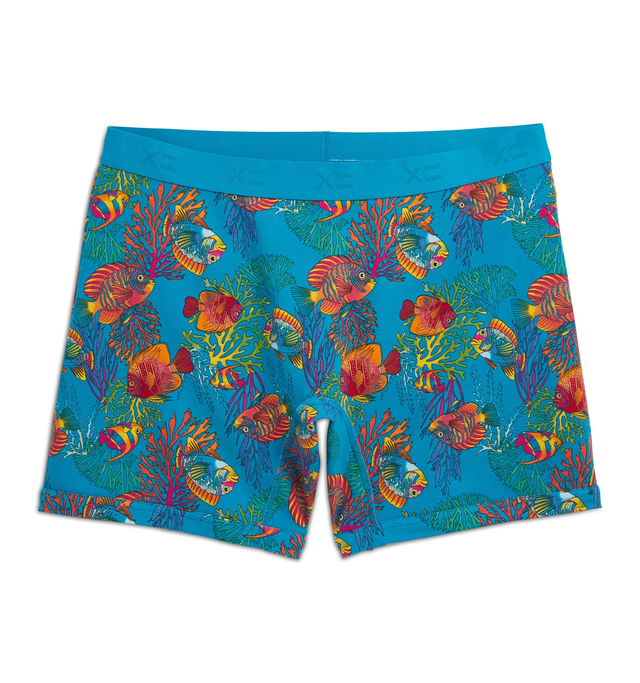 6" No Fly Boxer Briefs - Rainbow Fish