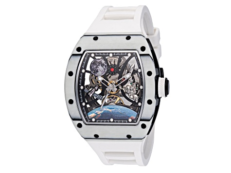 Invicta S1 Rally Interstellar White Bezel White Silicone Band Automatic Watch