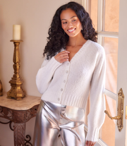 Pearl Button Cardigan Sweater