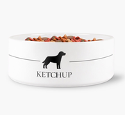 'Mixed Breed Silhouette' - Personalised Dog Bowl 