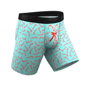 Candy Cane Long Leg Ball Hammock® Pouch Underwear With Fly | The Peppermint Pimp Canes