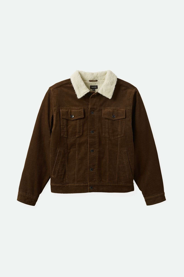 Cable Sherpa Lined Trucker Jacket - Pinecone Brown