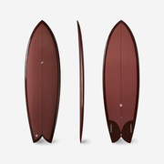 Fish surfboard 6’1 with Futures fin box without fins - burgundy