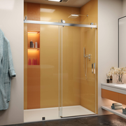 Soft-Closing Single Sliding Frameless Glass Shower Door - SS08