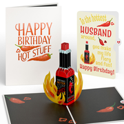 Happy Birthday Hot Stuff Pop-Up Card and Sentiment Set for Husband