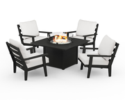 Grant Park 5-Piece Deep Seating Conversation Set with Fire Pit Table