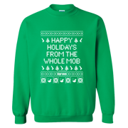 The Sopranos Whole Mob Ugly Holiday Fleece Crewneck Sweatshirt