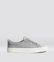 OCA Low Light Grey Canvas Vintage White Suede Sneaker Men