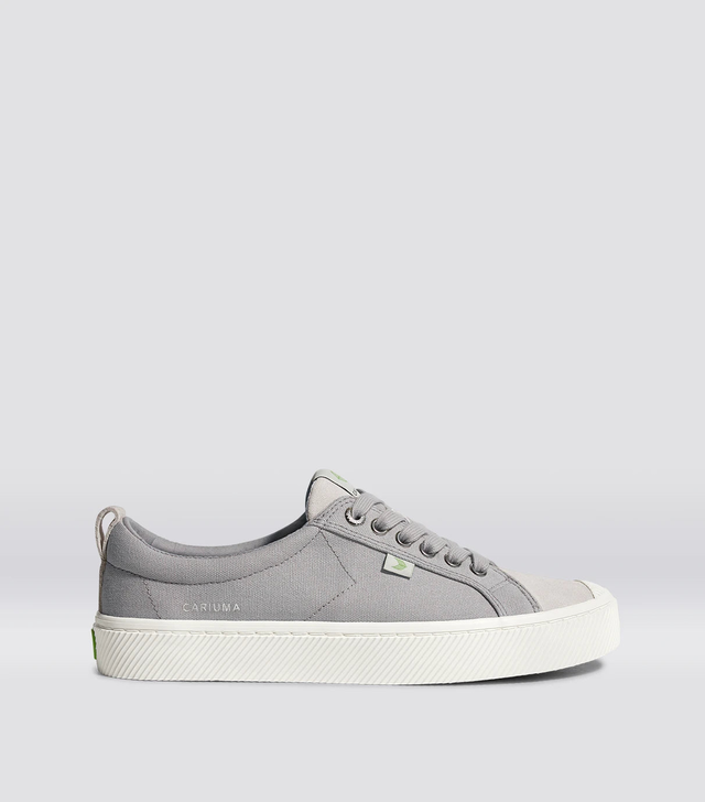 OCA Low Light Grey Canvas Vintage White Suede Sneaker Men