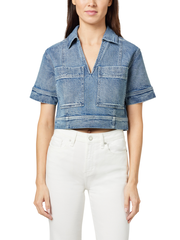 Denim Boxy Crop Top