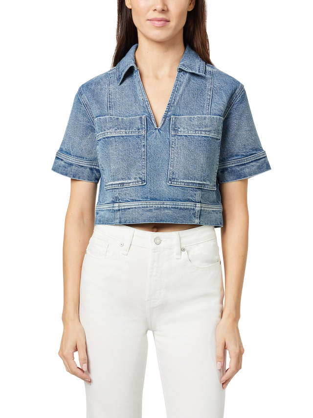Denim Boxy Crop Top