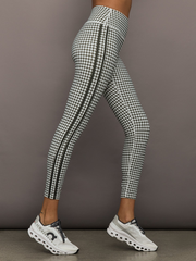 Houndstooth Legging - Ivory / Faded Black