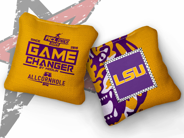 Officially Licensed Collegiate Cornhole Bags - Gamechangers - Set of 4 - Louisiana State University