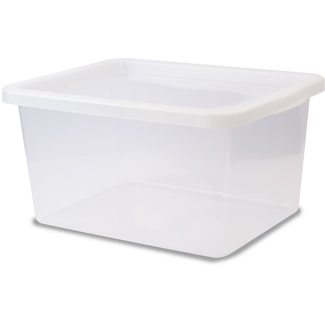 38L Clear Storage Box with Cover | Wilko