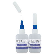Fineline Precision Applicators - 20 Gauge Tip, Pkg of of 2 Refillable Bottles w/tips, 1.25 oz