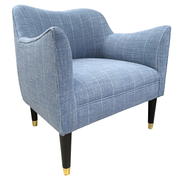 Alexander Accent Chair, Huntington Stripe Denim
