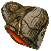 2-Pack: Realtree Reversible Fleece Beanie- RTAP/Blaze