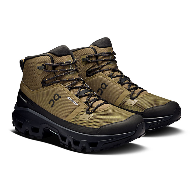On Cloudrock Waterproof Mid Hiking Boot (Men's)-Hunter/Black