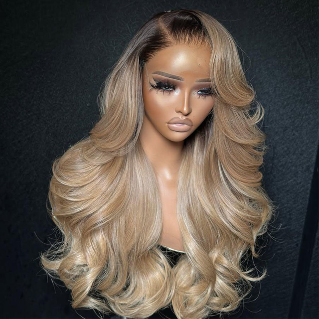 Tuneful Ombre Ash Blonde 13x6 Lace Front Human Hair 250% Density Wigs