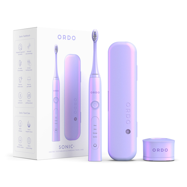 Ordo Sonic+ Toothbrush & Charging Travel Case - Pearl Violet (Worth $139.98)