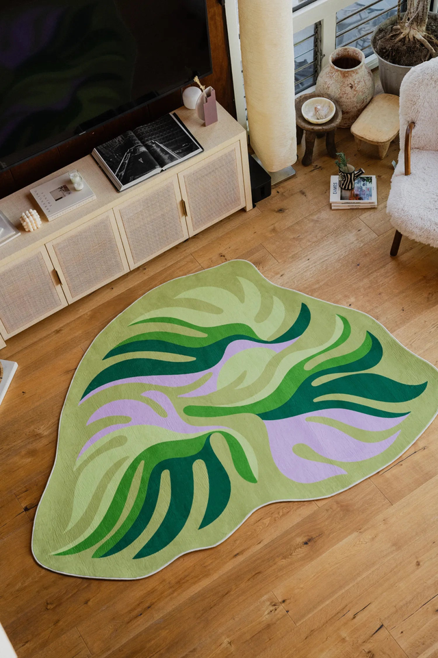 Maggie Stephenson Irregular Botanical Leaves Rug
