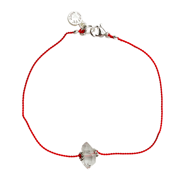 Herkimer Diamond Bracelet with Red Activation String