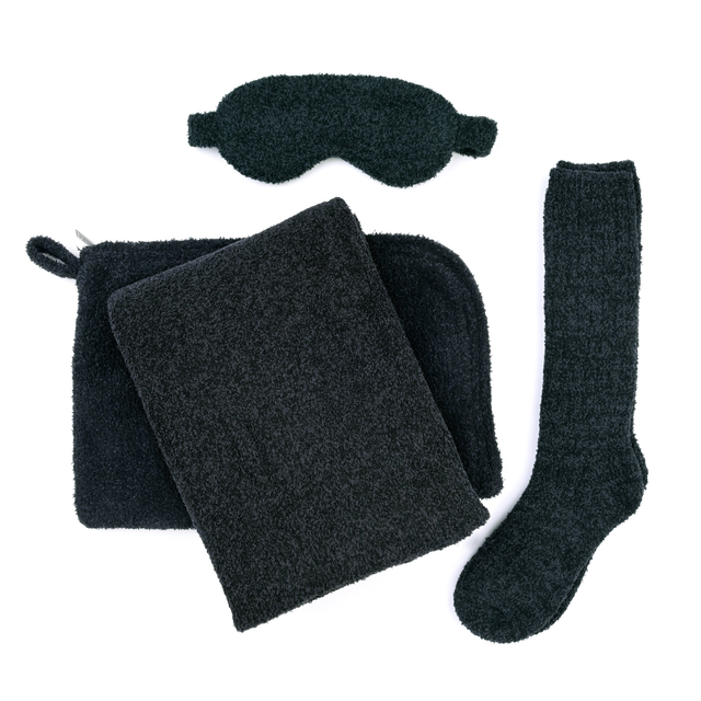 Travel Blanket / Socks / Eye Mask Set - Fleck - Kash-lounge™