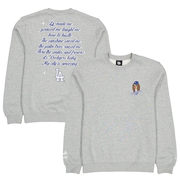 Women's  New Era Gray Bella Dona x Los Angeles Dodgers Pullover Sweatshirt