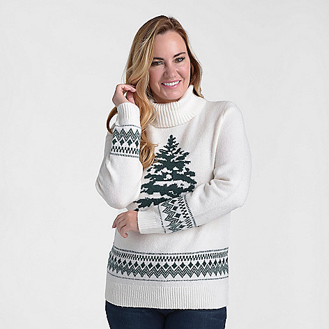 C&B Pine Tree Turtleneck Sweater