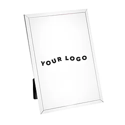 Beveled-Edge Glass Plaque Award with Easel