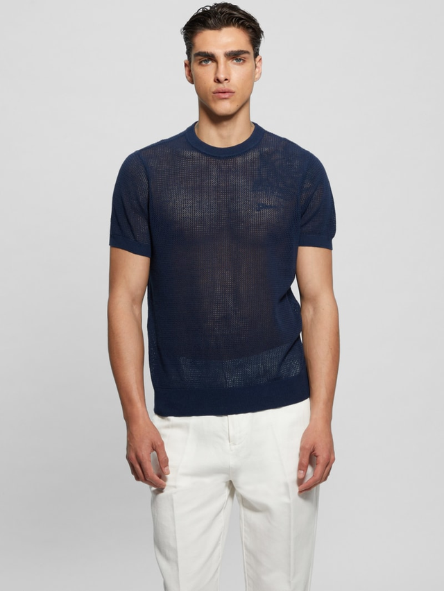 Eco Mesh Lenny Crewneck Tee