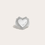 Mother of Pearl Radiant Heart Ring