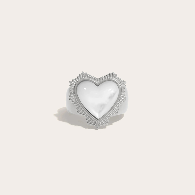 Mother of Pearl Radiant Heart Ring
