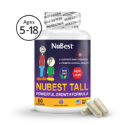 NuBest Tall, Powerful Growth for Kids & Teens (5+), Non-Milk Drinkers, 60 Capsules