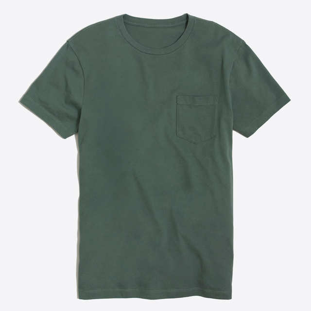 Cotton washed jersey pocket tee