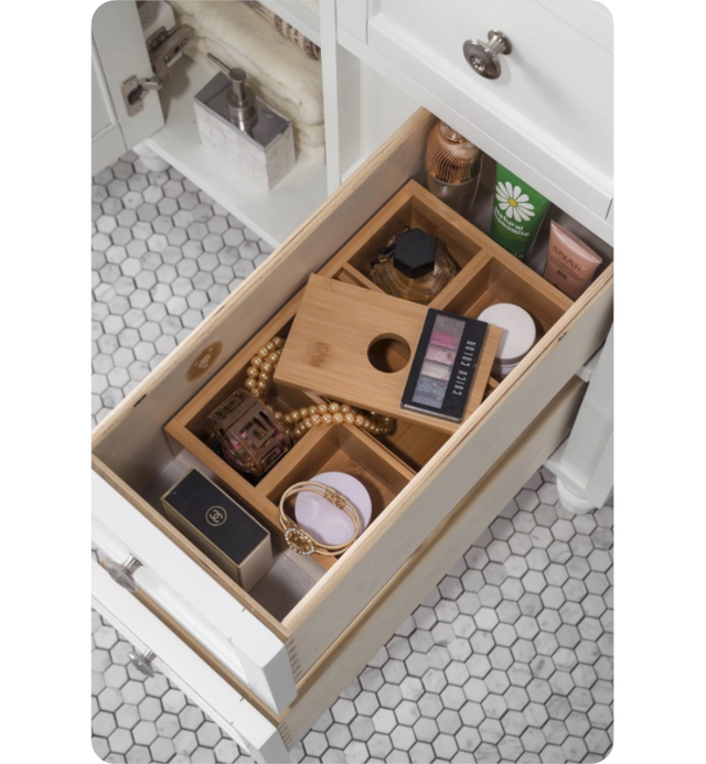 James Martin 301-V86-BW-DU-3EMR Copper Cove Encore 86" Freestanding Double Bathroom Vanity Set in Bright White With Countertop & Sink Combo: 1 1/8" Eternal Marfil Quartz Countertop by Silestone with Rectangular Undermount Sink