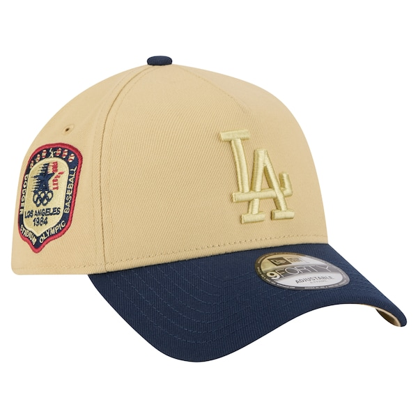 Men's Los Angeles Dodgers x The Heritage Collection New Era Gold/Navy LA84 Summer Olympics 9FORTY Adjustable Hat