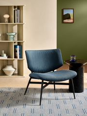 Kuta Accent Chair in Steel Blue Cord