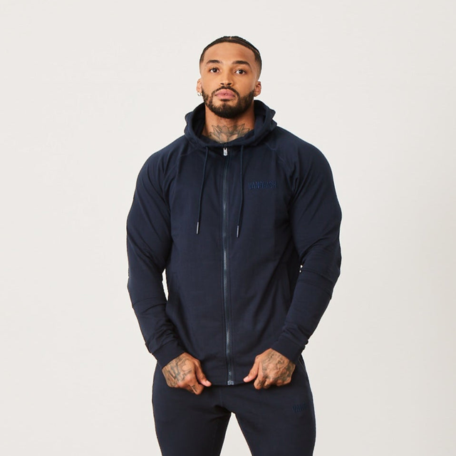 Vanquish Eclipse V2 Navy Blue Full Zip Front Hoodie