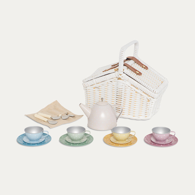 Jabadabado Picnic Basket Tin Tea Set